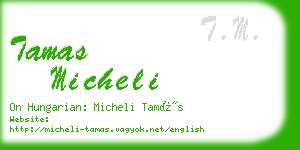 tamas micheli business card